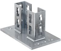 Фланец седельный для профиля FUS Fischer PSF 124 533742, оцинкованная сталь Фланец седельный для профиля FUS Fischer PSF 124 533742, оцинкованная сталь